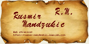Rusmir Mandžukić vizit kartica